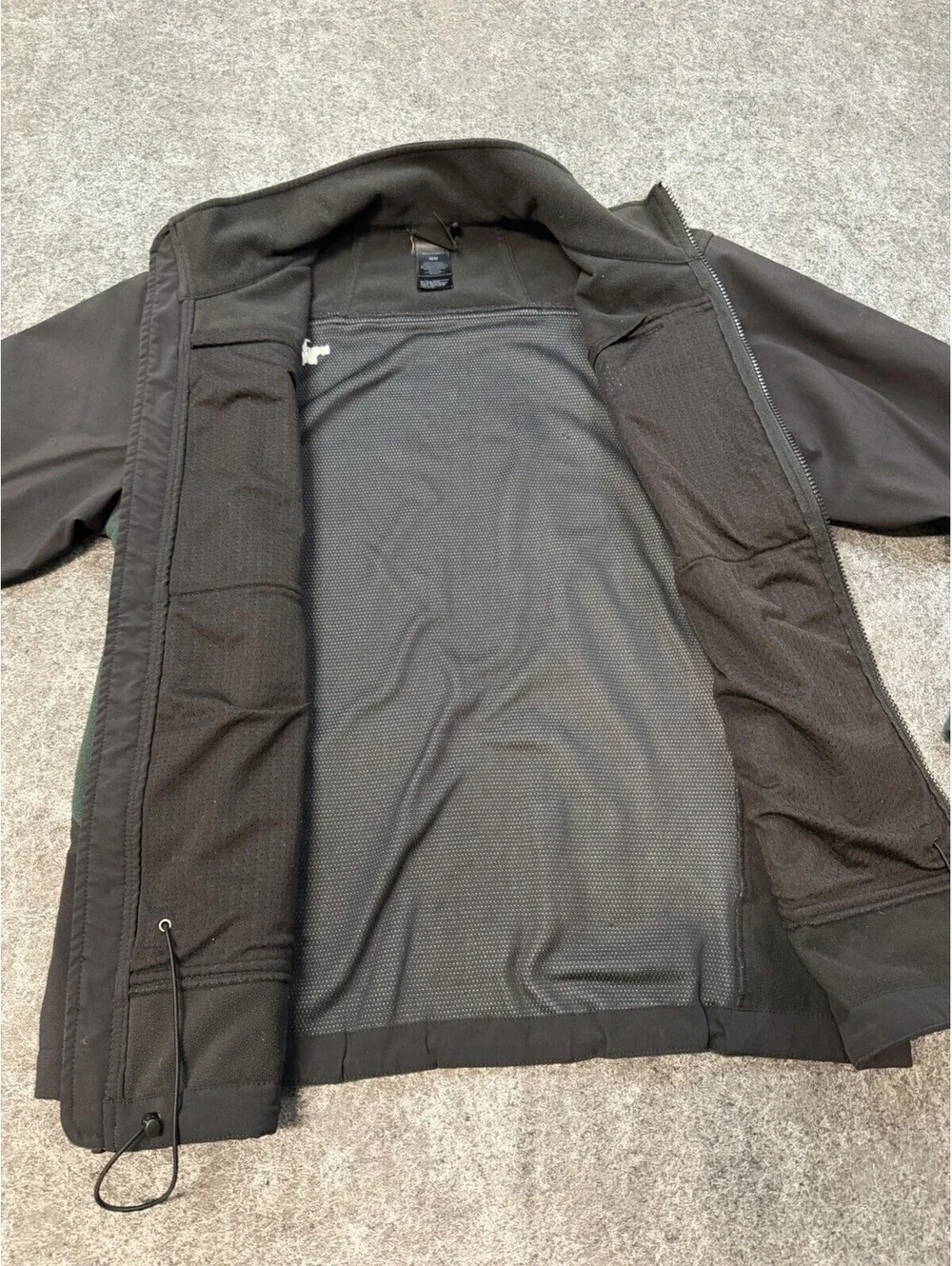 North Face Men’s Windstopper Fleece Soft Shell Jacket Medium Green Black